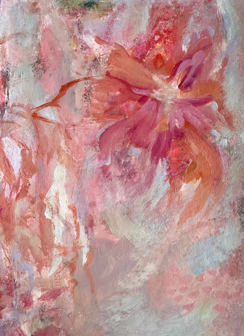 Pink Blossom abstract painting